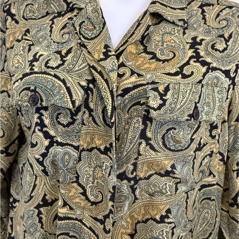 Vintage Jones New York Green Paisley blouse. 13